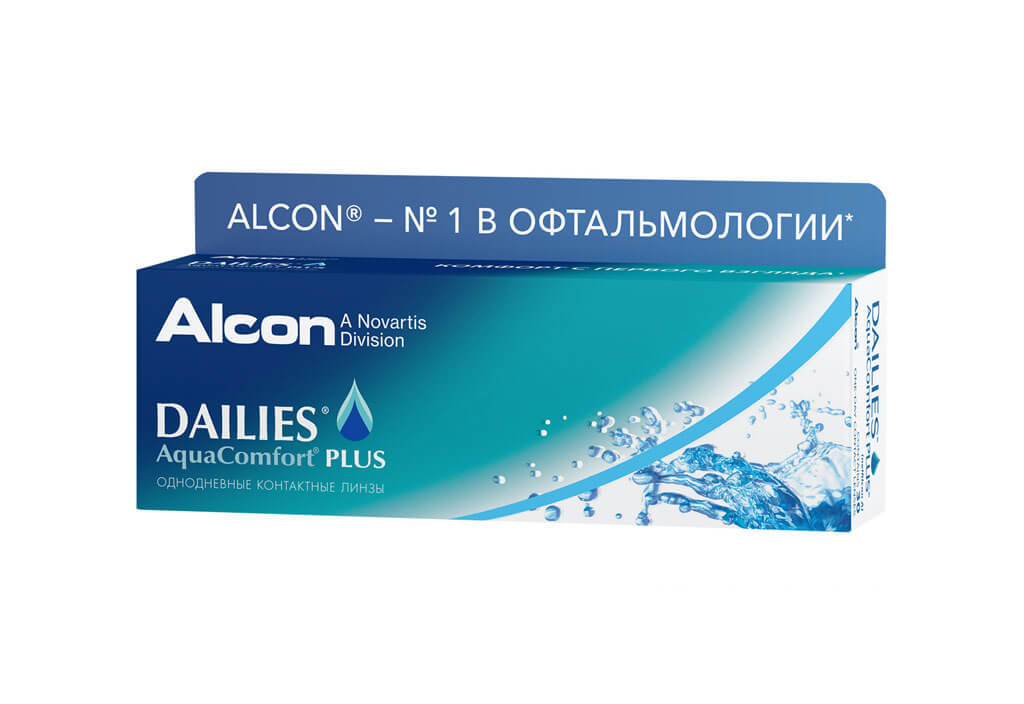 Контактные линзы Dailies aqua comfort Plus (30 линз)